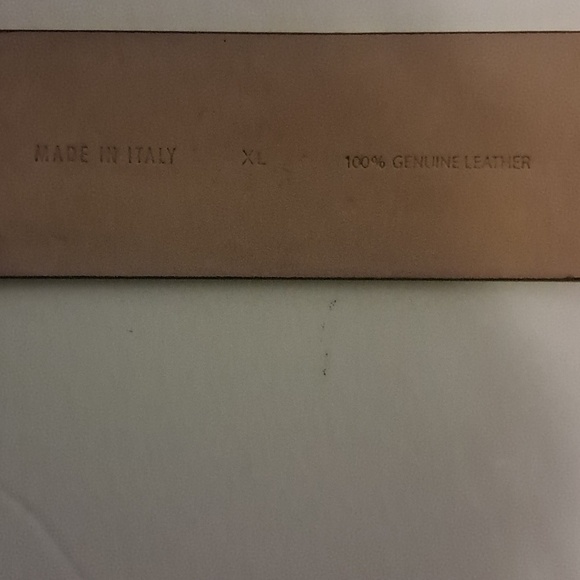 Per Se Lentil Made in Italy Leather Belt Size XL Brass Tip Western Cowgirl Rodeo